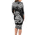 Te Reo Maori Tiki Inspired Art Long Sleeve Bodycon Dress