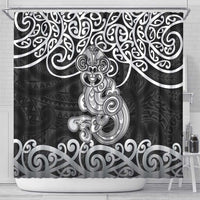 Te Reo Maori Tiki Inspired Art Shower Curtain LT9 - Polynesian Pride