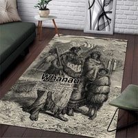 Whanau Maori Language Area Rug Te Reo Maori Inspired Art LT9 Nude - Polynesian Pride