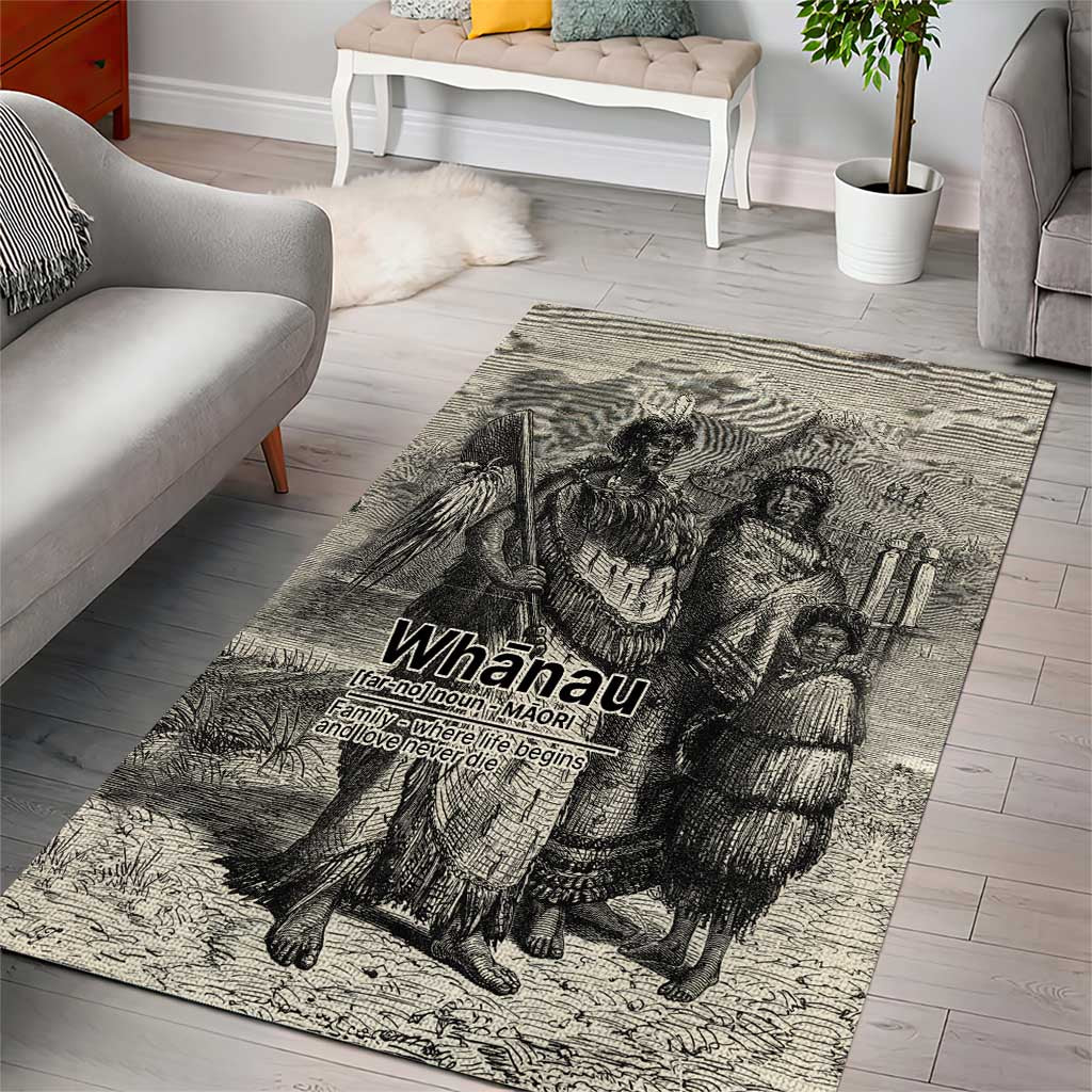 Whanau Maori Language Area Rug Te Reo Maori Inspired Art LT9 - Polynesian Pride