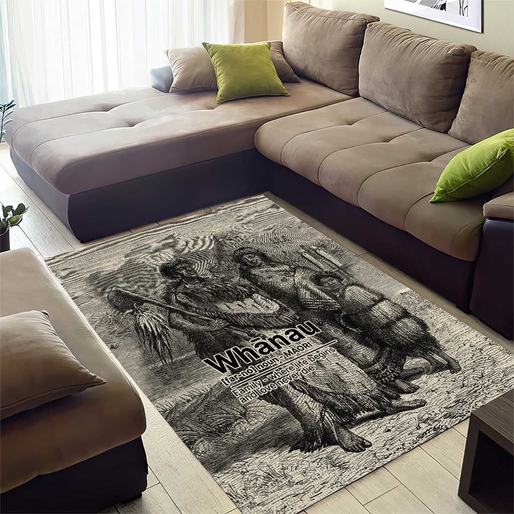 Whanau Maori Language Area Rug Te Reo Maori Inspired Art LT9 - Polynesian Pride