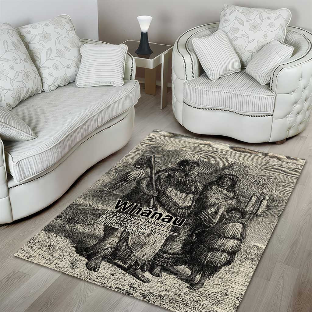 Whanau Maori Language Area Rug Te Reo Maori Inspired Art LT9 - Polynesian Pride