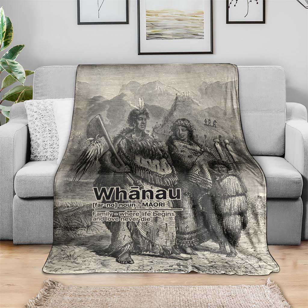 Whanau Maori Language Blanket Te Reo Maori Inspired Art LT9 - Polynesian Pride
