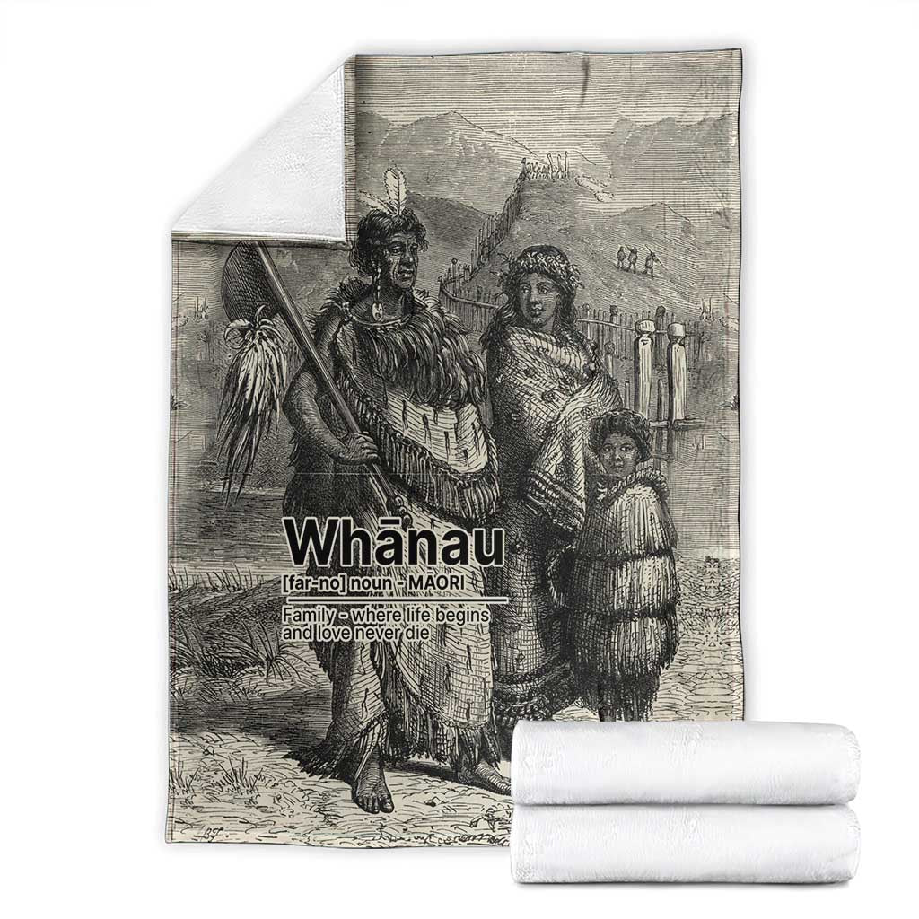 Whanau Maori Language Blanket Te Reo Maori Inspired Art LT9 - Polynesian Pride