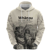 Whanau Maori Language Hoodie Te Reo Maori Inspired Art LT9 - Polynesian Pride