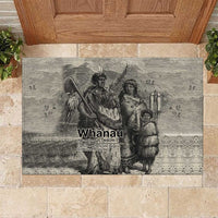 Whanau Maori Language Rubber Doormat Te Reo Maori Inspired Art LT9 Nude - Polynesian Pride