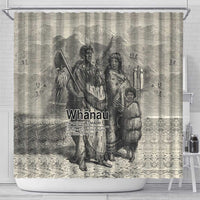 Whanau Maori Language Shower Curtain Te Reo Maori Inspired Art LT9 - Polynesian Pride