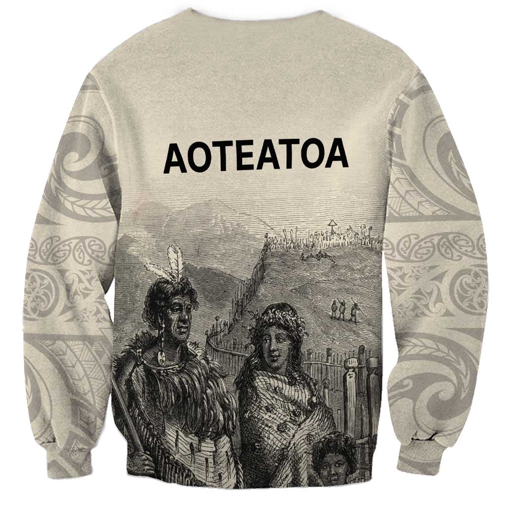 Whanau Maori Language Sweatshirt Te Reo Maori Inspired Art LT9 - Polynesian Pride
