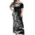 Polynesian Sunset Plumeria Off Shoulder Maxi Dress Pacific Island Tribal Black Style LT9 Women Black - Polynesian Pride