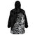 Polynesian Sunset Plumeria Wearable Blanket Hoodie Pacific Island Tribal Black Style LT9 - Polynesian Pride