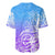 Polynesian Sunset Plumeria Baseball Jersey Pacific Island Tribal Blue Style LT9 - Polynesian Pride