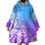 Polynesian Sunset Plumeria Wearable Blanket Hoodie Pacific Island Tribal Blue Style LT9 - Polynesian Pride