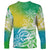 Polynesian Sunset Plumeria Long Sleeve Shirt Pacific Island Tribal Green Style LT9 - Polynesian Pride