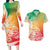 Polynesian Sunset Plumeria Couples Matching Long Sleeve Bodycon Dress and Hawaiian Shirt Pacific Island Tribal Reggae Style LT9 Reggae - Polynesian Pride