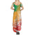 Polynesian Sunset Plumeria Summer Maxi Dress Pacific Island Tribal Reggae Style LT9 - Polynesian Pride