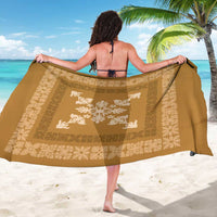 Hawaiian Quilt Block Design Sarong Gold Hawaii Culture Motifs LT9 - Polynesian Pride