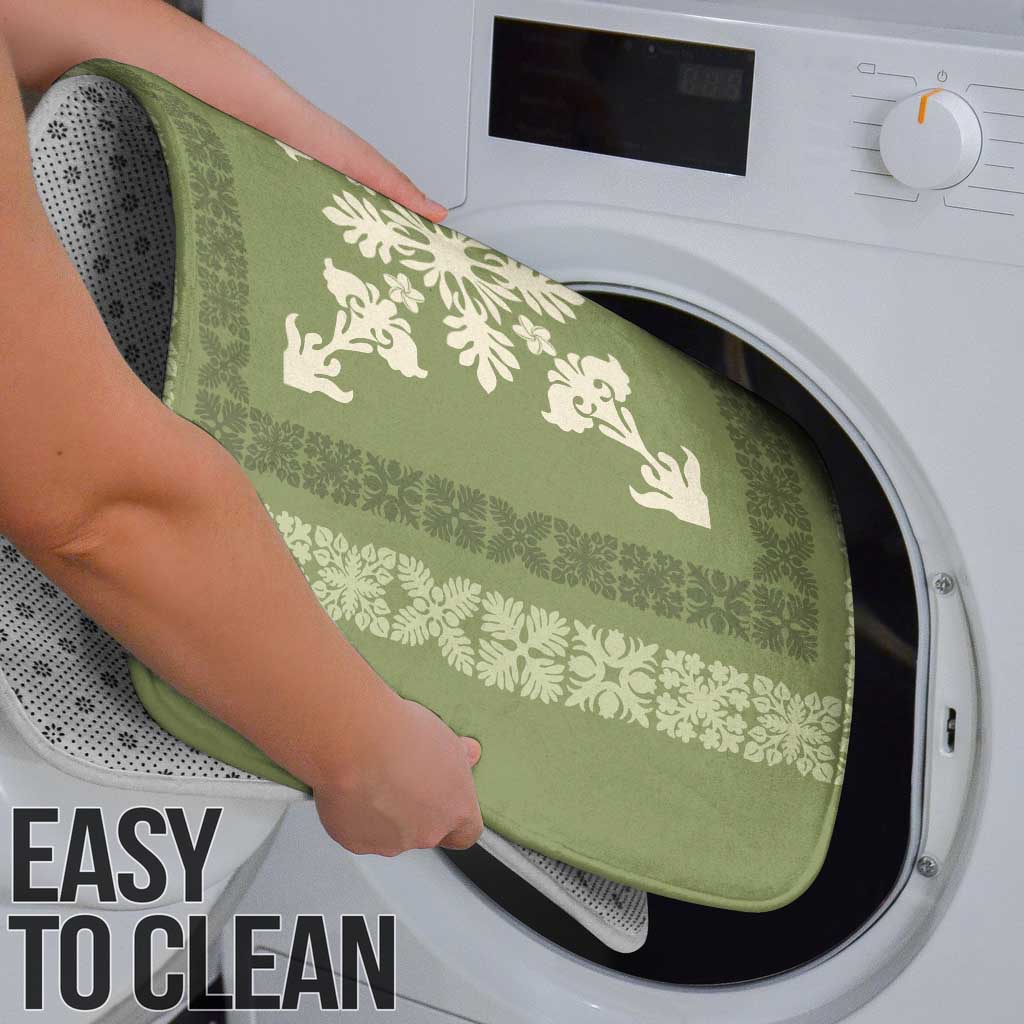 Hawaiian Quilt Block Design Bathroom Set Lime Hawaii Culture Motifs LT9 - Polynesian Pride