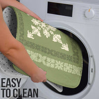 Hawaiian Quilt Block Design Bathroom Set Lime Hawaii Culture Motifs LT9 - Polynesian Pride