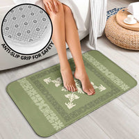 Hawaiian Quilt Block Design Bathroom Set Lime Hawaii Culture Motifs LT9 - Polynesian Pride