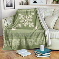 Hawaiian Quilt Block Design Blanket Lime Hawaii Culture Motifs LT9 Lime - Polynesian Pride