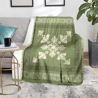 Hawaiian Quilt Block Design Blanket Lime Hawaii Culture Motifs LT9 - Polynesian Pride