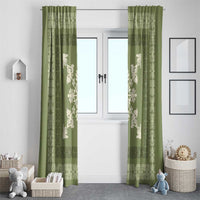 Hawaiian Quilt Block Design Window Curtain Lime Hawaii Culture Motifs LT9 - Polynesian Pride