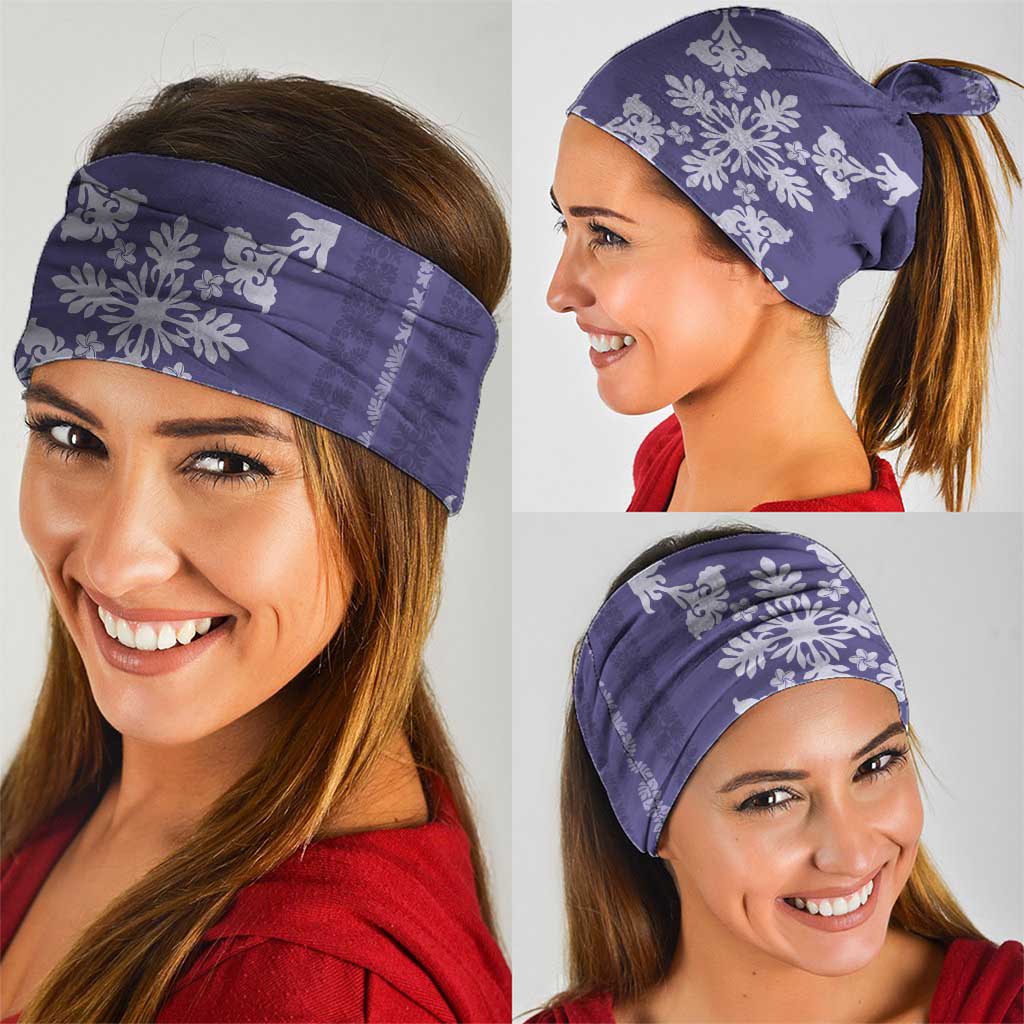 Hawaiian Quilt Block Design Neck Gaiter Purple Hawaii Culture Motifs LT9 - Polynesian Pride