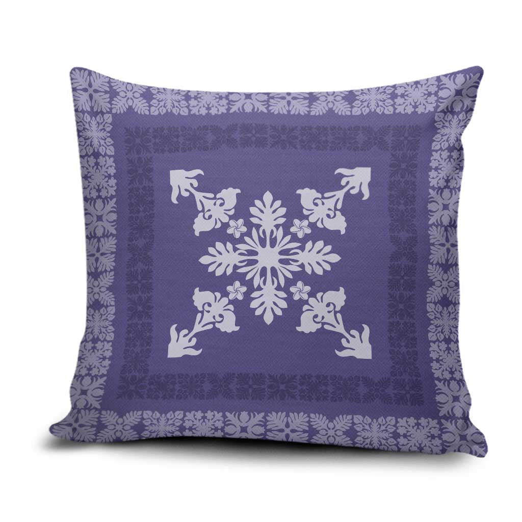 Hawaiian Quilt Block Design Pillow Cover Purple Hawaii Culture Motifs LT9 Purple - Polynesian Pride