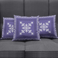 Hawaiian Quilt Block Design Pillow Cover Purple Hawaii Culture Motifs LT9 - Polynesian Pride
