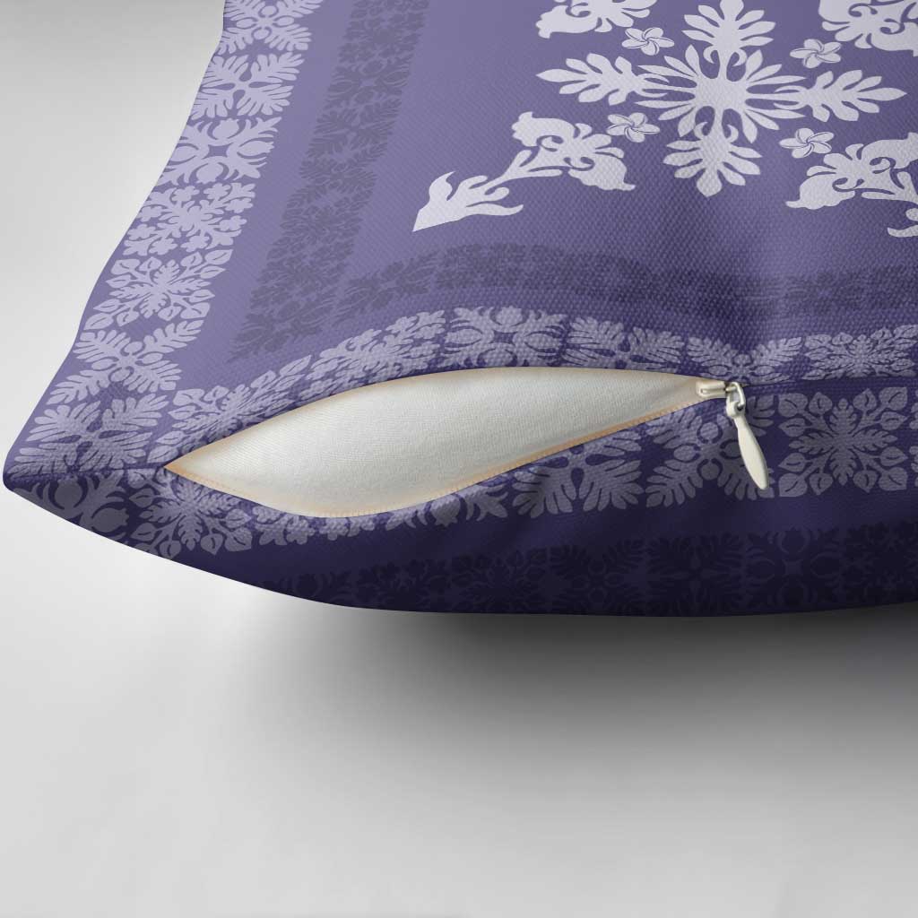 Hawaiian Quilt Block Design Pillow Cover Purple Hawaii Culture Motifs LT9 - Polynesian Pride