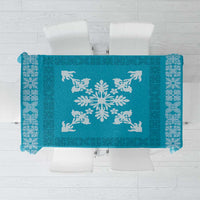 Hawaiian Quilt Block Design Tablecloth Teal Hawaii Culture Motifs LT9 Teal - Polynesian Pride