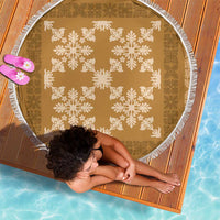 Hawaiian Quilt Pattern Beach Blanket Gold Hawaii Culture Tropical LT9 - Polynesian Pride