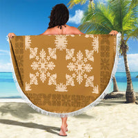 Hawaiian Quilt Pattern Beach Blanket Gold Hawaii Culture Tropical LT9 - Polynesian Pride
