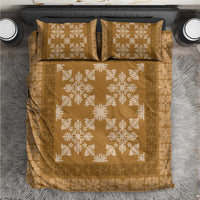 Hawaiian Quilt Pattern Bedding Set Gold Hawaii Culture Tropical LT9 Gold - Polynesian Pride