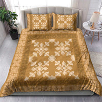 Hawaiian Quilt Pattern Bedding Set Gold Hawaii Culture Tropical LT9 - Polynesian Pride