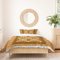 Hawaiian Quilt Pattern Bedding Set Gold Hawaii Culture Tropical LT9 - Polynesian Pride