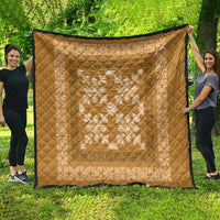 Hawaiian Quilt Pattern Quilt Gold Hawaii Culture Tropical LT9 - Polynesian Pride