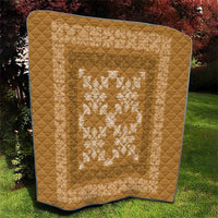 Hawaiian Quilt Pattern Quilt Gold Hawaii Culture Tropical LT9 - Polynesian Pride