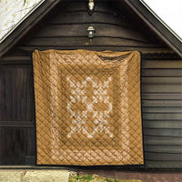 Hawaiian Quilt Pattern Quilt Gold Hawaii Culture Tropical LT9 - Polynesian Pride