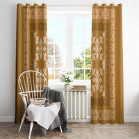 Hawaiian Quilt Pattern Window Curtain Gold Hawaii Culture Tropical LT9 - Polynesian Pride
