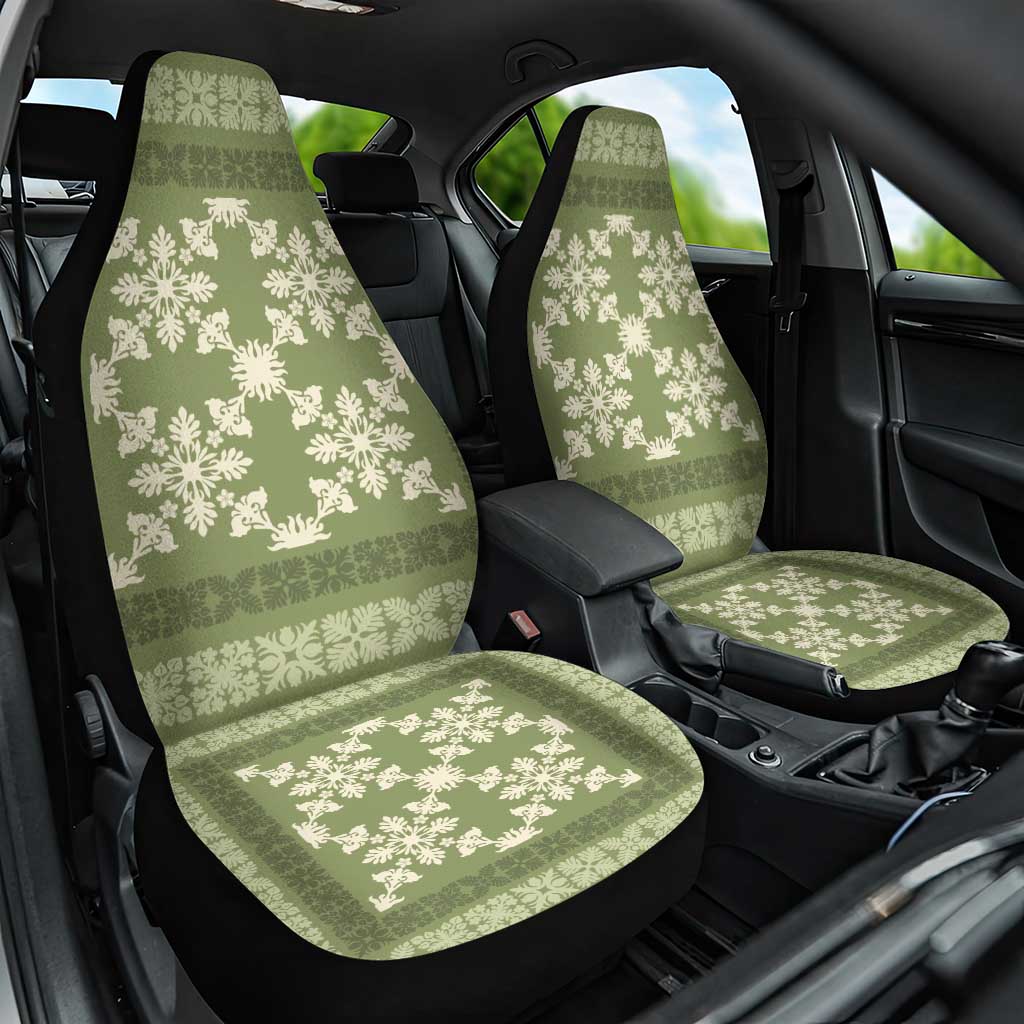 Hawaiian Quilt Pattern Car Seat Cover Lime Hawaii Culture Tropical LT9 One Size Lime - Polynesian Pride