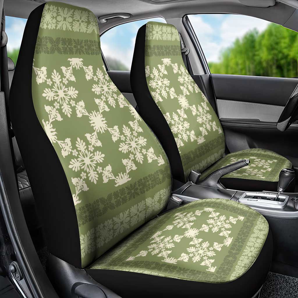 Hawaiian Quilt Pattern Car Seat Cover Lime Hawaii Culture Tropical LT9 - Polynesian Pride