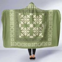 Hawaiian Quilt Pattern Hooded Blanket Lime Hawaii Culture Tropical LT9 One Size Lime - Polynesian Pride
