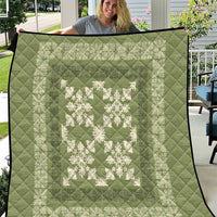 Hawaiian Quilt Pattern Quilt Lime Hawaii Culture Tropical LT9 Lime - Polynesian Pride