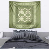 Hawaiian Quilt Pattern Tapestry Lime Hawaii Culture Tropical LT9 - Polynesian Pride