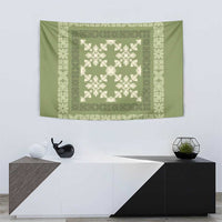 Hawaiian Quilt Pattern Tapestry Lime Hawaii Culture Tropical LT9 - Polynesian Pride