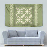 Hawaiian Quilt Pattern Tapestry Lime Hawaii Culture Tropical LT9 - Polynesian Pride