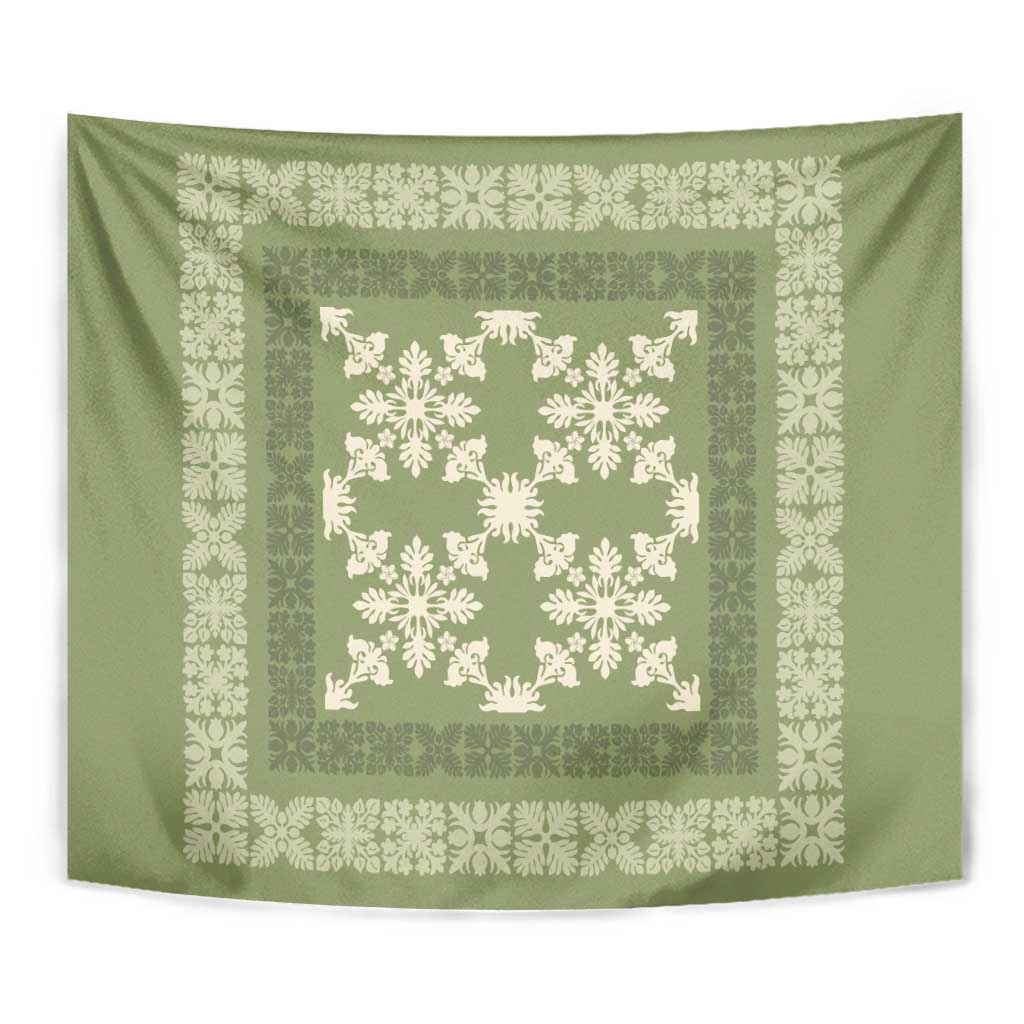 Hawaiian Quilt Pattern Tapestry Lime Hawaii Culture Tropical LT9 - Polynesian Pride