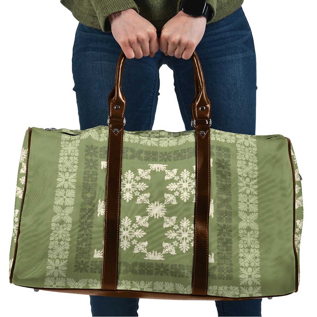 Hawaiian Quilt Pattern Travel Bag Lime Hawaii Culture Tropical LT9 Lime - Polynesian Pride