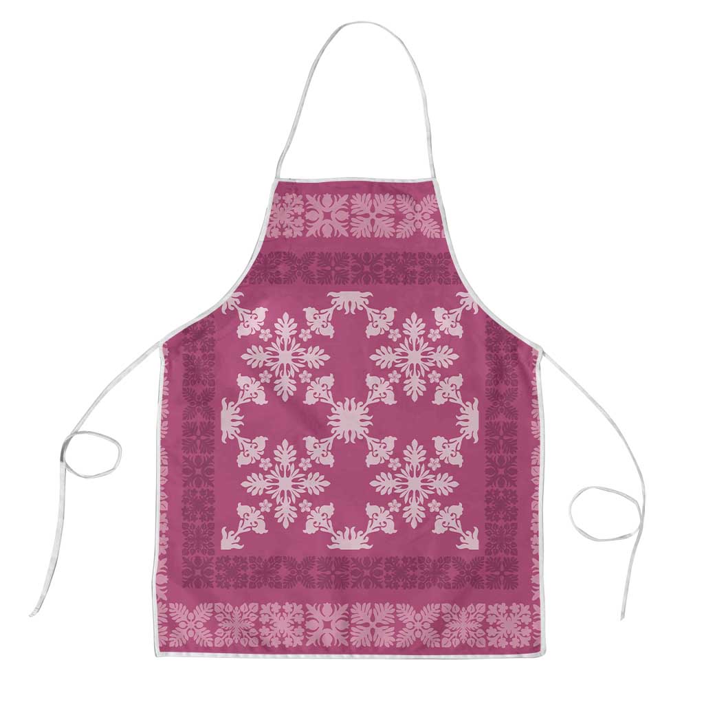 Hawaiian Quilt Pattern Apron Pink Hawaii Culture Tropical LT9 Pink - Polynesian Pride